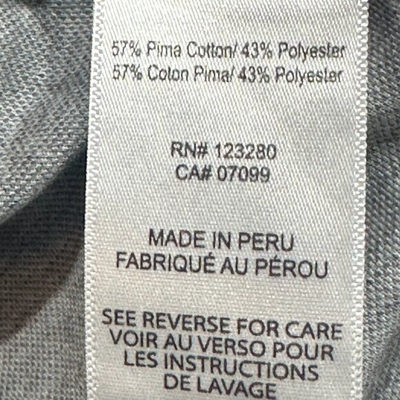 Travis Mathew Grey Blue Golf Polo Shirt Size Large - Picture 6 of 6